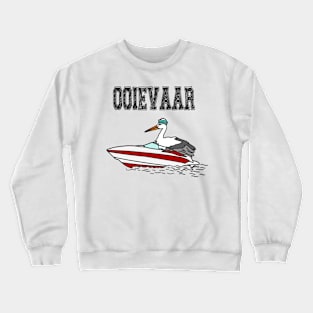 Ooievaar op een boot Crewneck Sweatshirt